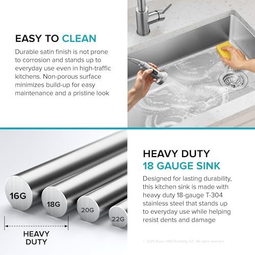 Fairlane 25 inch ADA Compliant Undermount Single Bowl 18