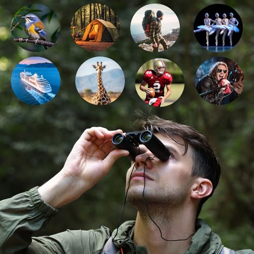 12X25 Small Pocket Binoculars Compact for Adults