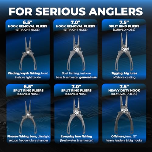 Fishing Pliers Saltwater with Side Cutters