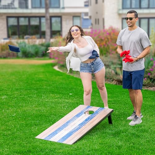 4 x 2 ft Barnwood Design Cornhole Game Set