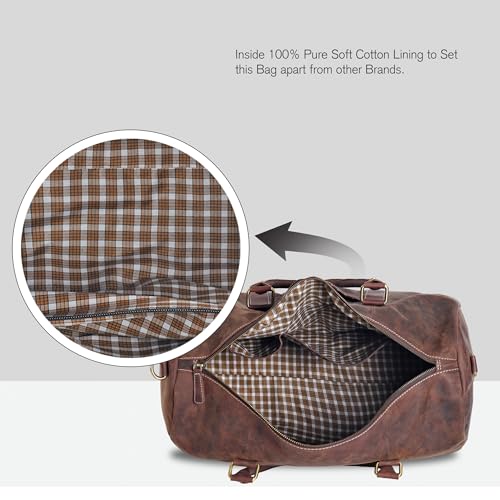 Genuine Leather Duffle Bag for Men