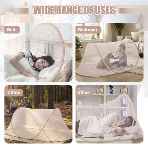 2 Pcs Mosquito Netting for Camping Bed 78 * 31 * 22 Inch (2 Count)