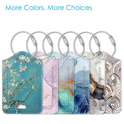 Luggage Tags Privacy Cover ID Label for Travel Bag Suitcase (2 Count)