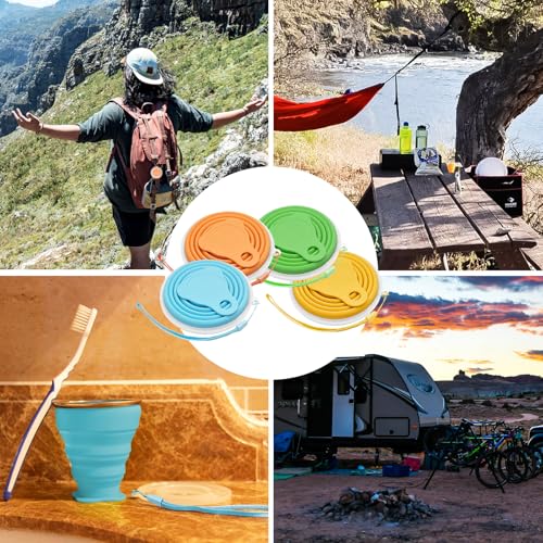 4 Pack Silica gel Collapsible Travel Cup 270ml
