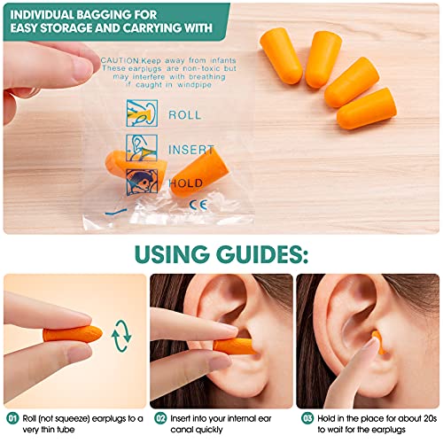 100 Pairs Orange Foam Ear Plugs (100 Count)