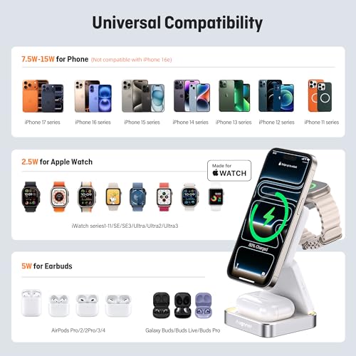 2026 Upgraded】Wireless Charger 3 in 1