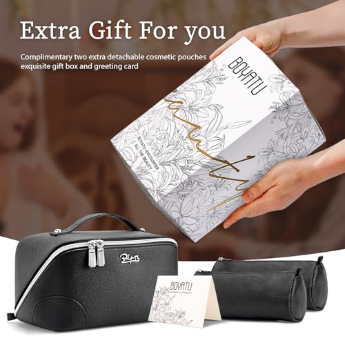 Travel Makeup Bag Cosmetic Bags for Women (3 Count)