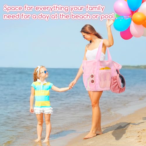 Mesh Beach Bag with Zipper