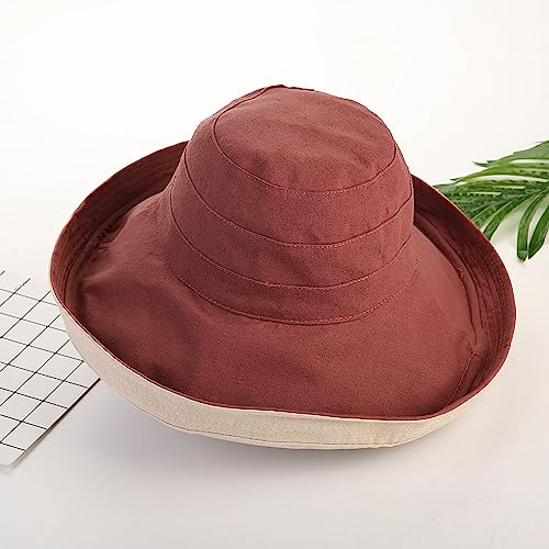 Women Summer Wide Brim Sun Hat Bucket Fishing Hats UV Protection