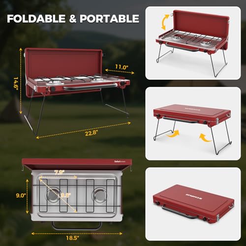 CAMPLUX Safari 2 Burner Propane Camping Stove 20