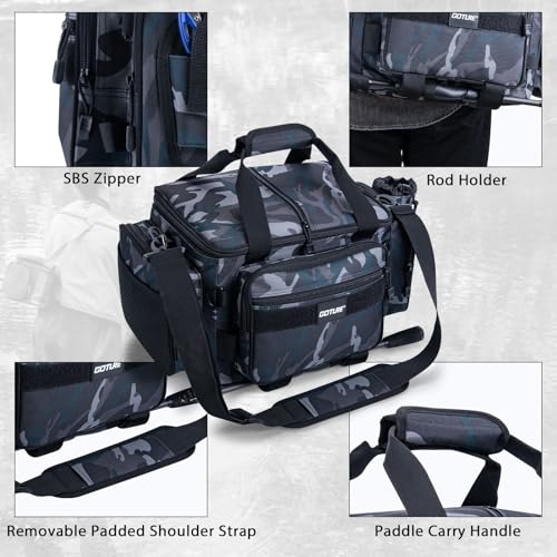 Fishing Tackle Bag with 2PCS 3700 Tackle Boxes