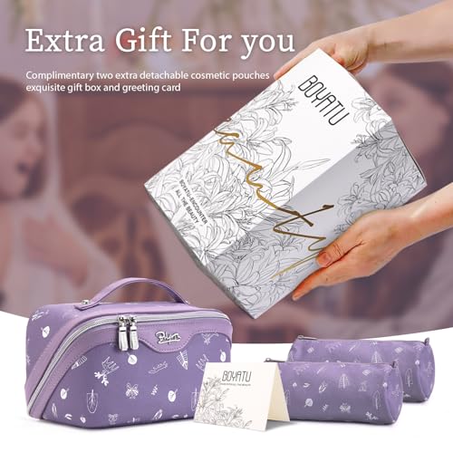 Travel Makeup Bag Cosmetic Bags for Women (3 Count)
