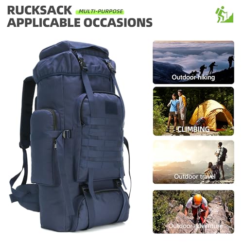 70L Camping Hiking Military Tactical Backpack Outdoor Water