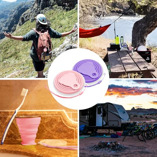 2 Pack Silica gel Collapsible Travel Cup 270ml