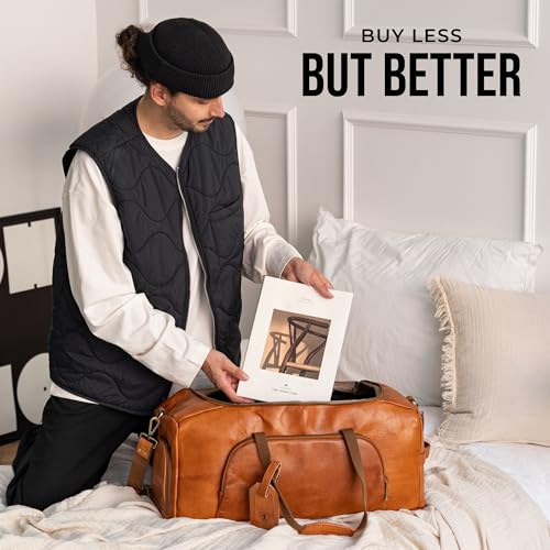 Vintage Genuine Leather Duffle Bags For Men Denver XL