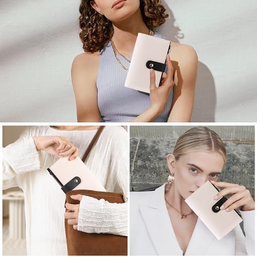 Wallet Women RFID Blocking Multi Cards Wallet Credit Card Holder for Women Large Capacity Lady Leather Trifold Travel Wallet with Passport