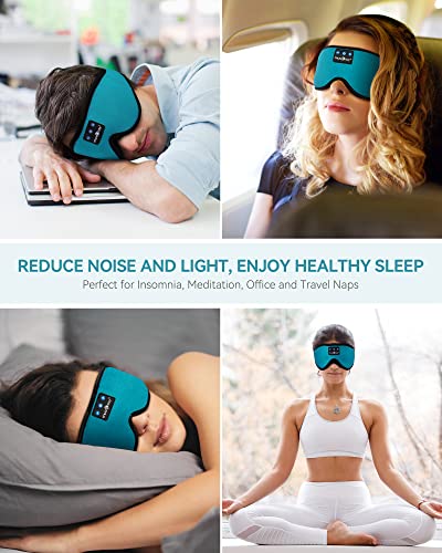 3D Sleep Headphones Bluetooth 5.4 Sleep Mask with HD Speakers