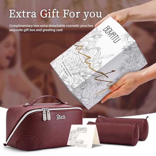 Travel Makeup Bag Cosmetic Bags for Women (3 Count)