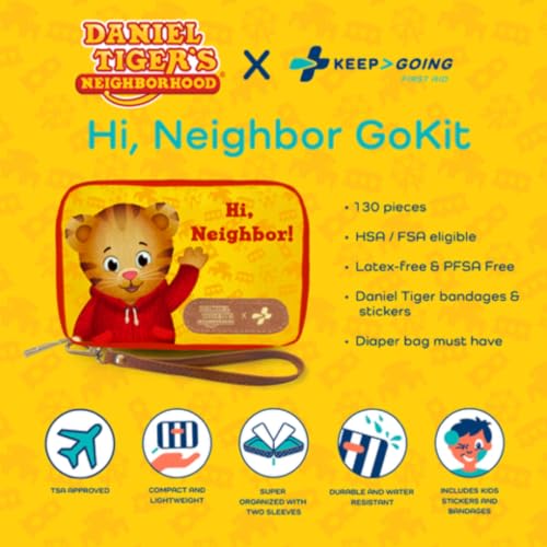 KeepGoing Daniel Tiger’s Travel First Aid Kit for Kids