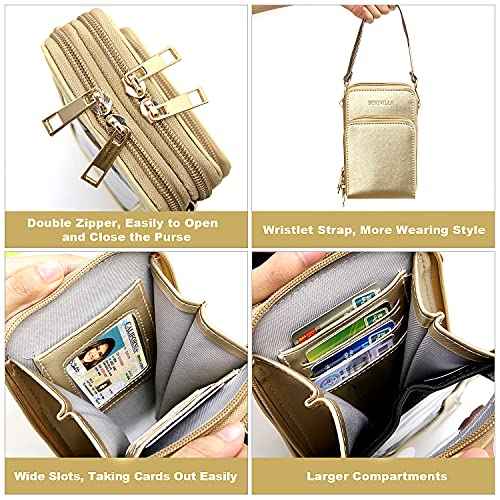 Crossbody Cellphone Purse Women Touch Screen Bag RFID Blocking Wallet Handbag Shoulder Strap
