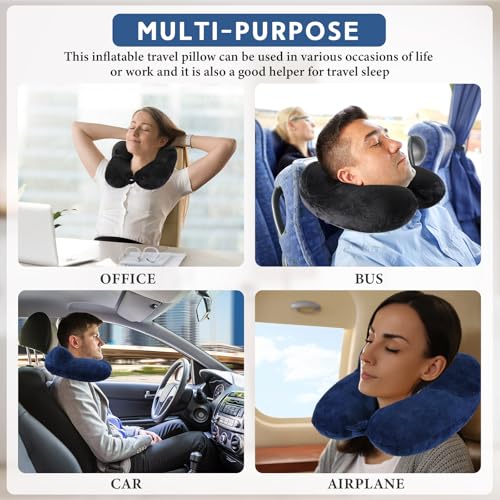 2 Inflatable Neck Pillow Airplane Travel (2 Count)