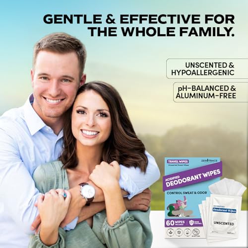 Travel Deodorant Wipes (60 Count)
