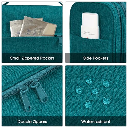 Large Hanging Toiletry Bag for Women Men Travel Makeup Bag Organizer Toiletries Bag Dry Wet Separation