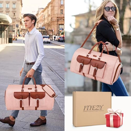 Garment Bag for Travel Convertible Carry on Travel Duffel Bag for Men Women