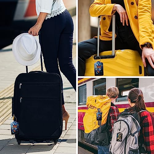 2 Pack Butterflies Luggage Tags for Suitcases (2 Count)