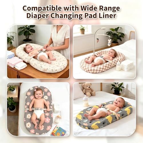 2 Pack Organic Changing Pad Covers for Girl (2 Count)