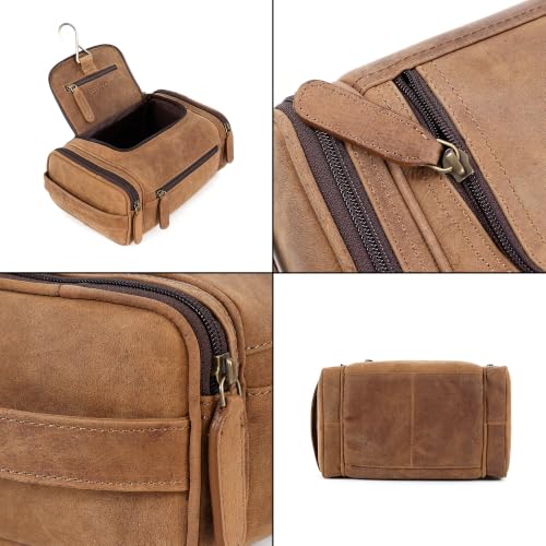 Real Leather Toiletry Bag for Men