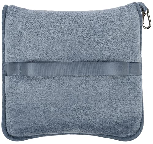 Premium Soft Travel Blanket Pillow Combo Airplane Grayish Blue