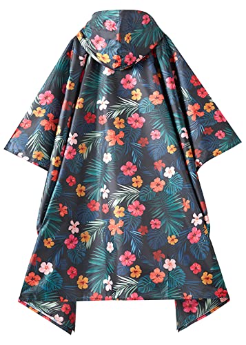 Hooded Rain Poncho for Adults