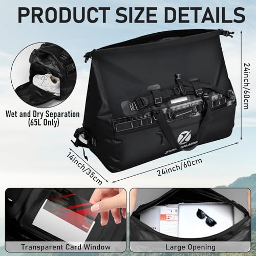 Waterproof Duffel Bag with 500D PVC Fabric