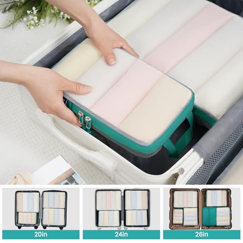 6 Set Ultralight Compression Packing Cubes Packing Organizer for Travel Accessories Luggage Suitcase Backpack