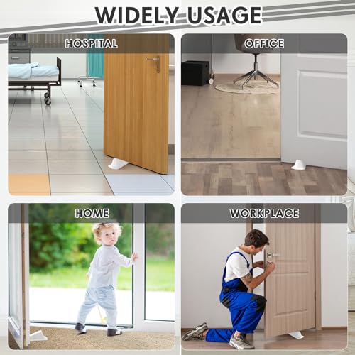 2 Pcs Heavy Duty Rubber Door Stops Wedge Stackable (2 Count)