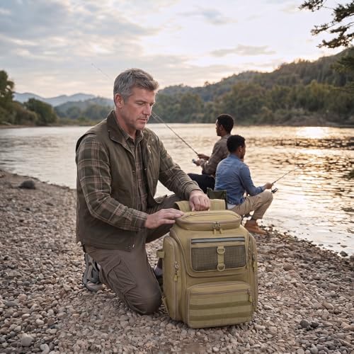 Fishing Backpack 45L with Rod Holders