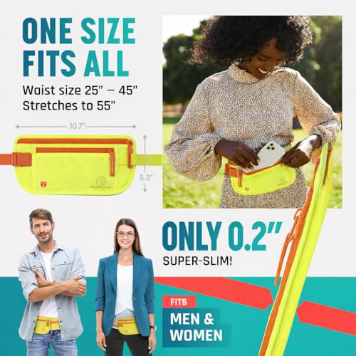 Money Belt for Travel Hidden Under Clothes