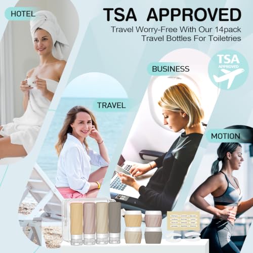 14pack Travel Bottles for Toiletries (14 Count)
