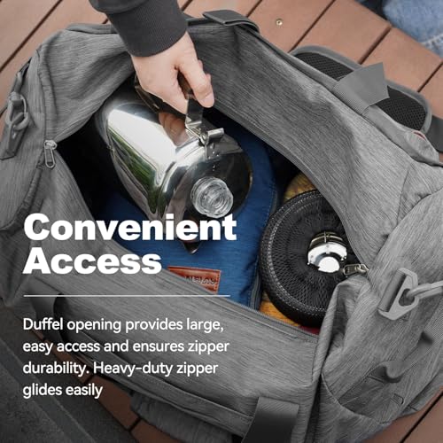 65L Foldable Duffle Bag with Shoes Compartment
