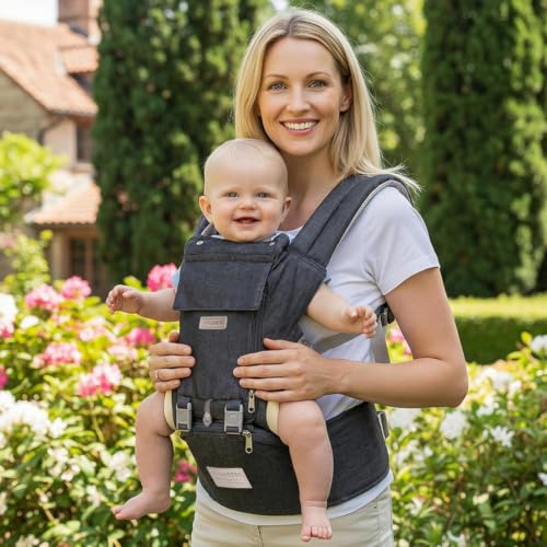 Baby Carrier Newborn to Toddler Baby Carriers with Seat Infant Baby Holder Backpack Baby Carriers Front and Back for Carrying and Hiking