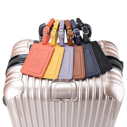Leather Luggage Tags for Suitcases (2 Count)