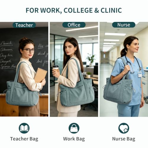 Oversized Work Tote Bag for Women with 40oz Cup Holder