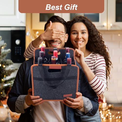 9 Bottle Wine Carrier Tote Bag