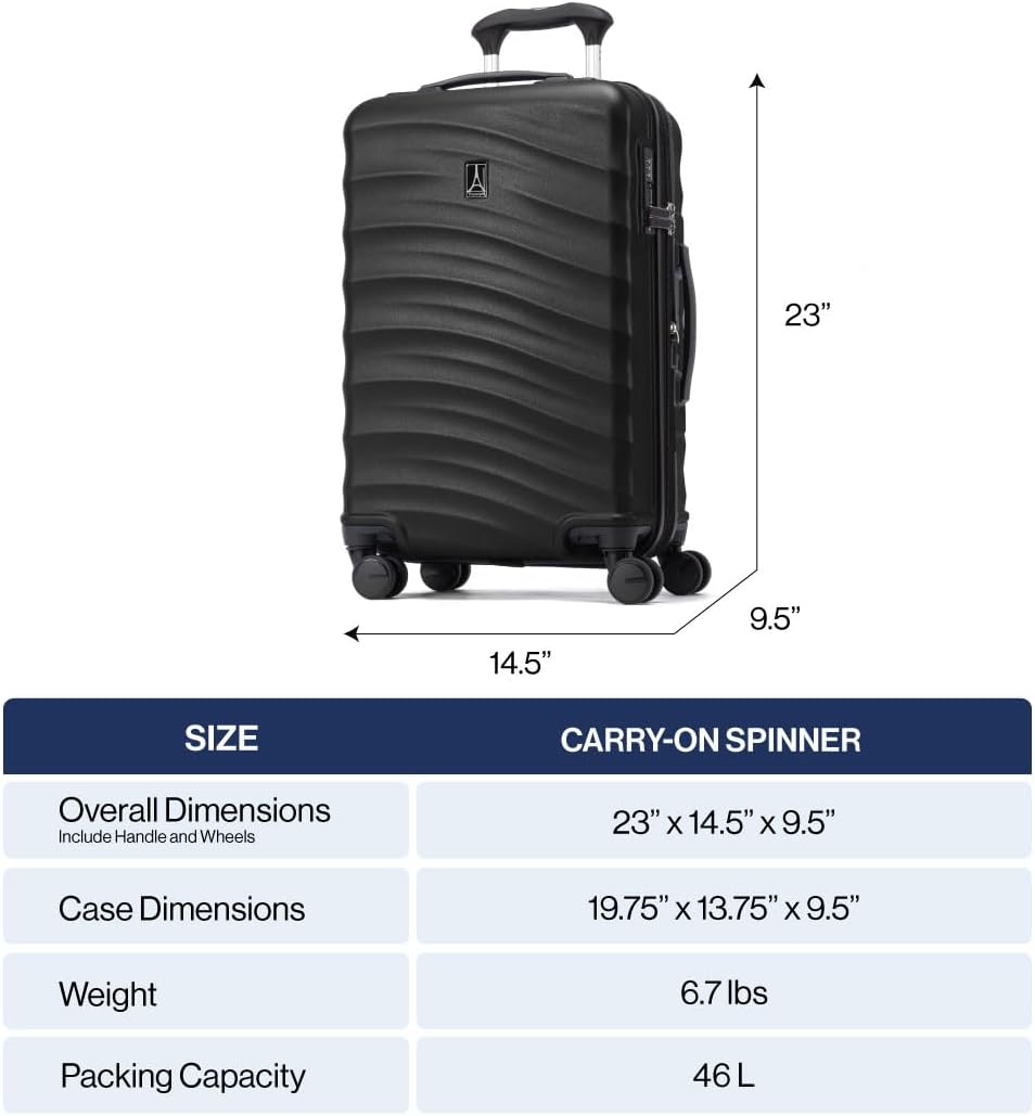 Travelpro Maxlite Air V2 Hardside Expandable Carry on Luggage, 8 Spinner Wheels, Lightweight Hard Shell Suitcase, TSA lock, Ensign Blue, Carry On 21-Inch