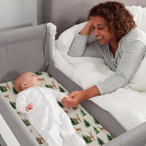 Stretch Fitted Bassinet Sheet Set BROLEX 2 Pack Cradle Sheets for Bassinet Pad (2 Count)