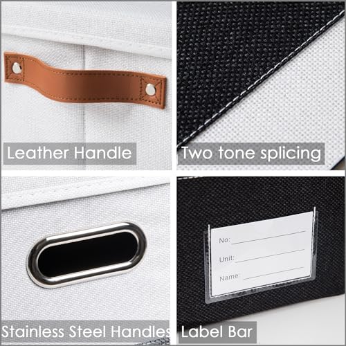 Foldable Storage Bins with Lids [3 (3 Count)