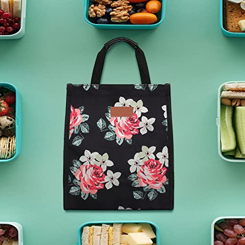 Lunch Bags for Women Insulated Reusable Lunch Tote with Internal Pocket
