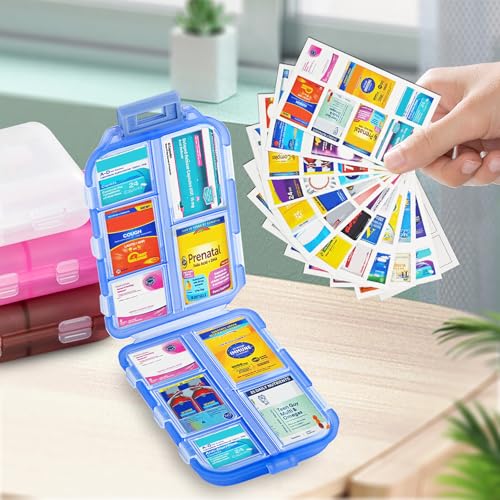 Small Pill Case Travel Pill Box Cute Pill Organizer for Purse Portable Daily Medicine Organizer 10 Compartment Pill Holder for Vitamins