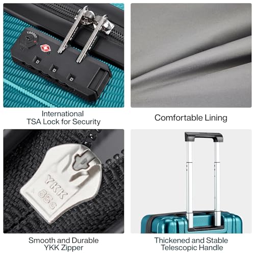 29 Inch Luggage Suitcases With Spinner Wheels Lightweight PC hardside Rolling Suitcase With Travel Lock